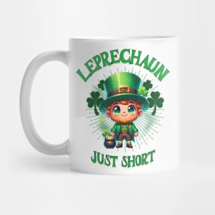 Leprechaun Just Short Funny Cute St Patrick's Day Irish Lucky Shamrock St Paddy's Day Mug